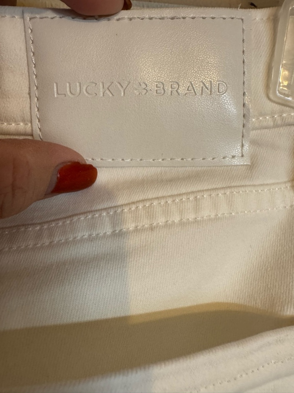 LUCKY BRAND WHITE AVA Mid Rise Skinny Jeans SZ: 8 #10 - Picture 7 of 11